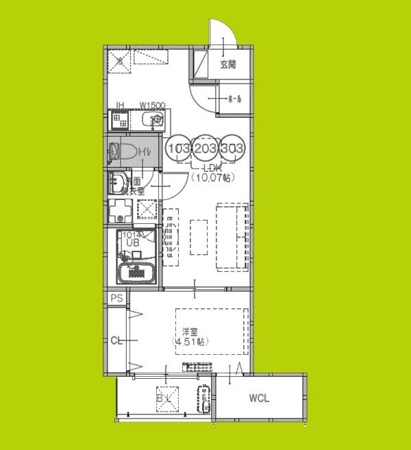 F+style高見の里２号館 間取り