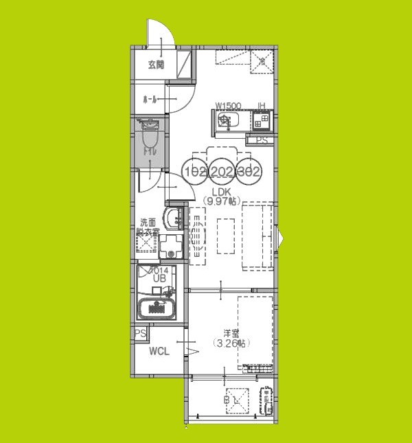 F+style高見の里２号館 間取り