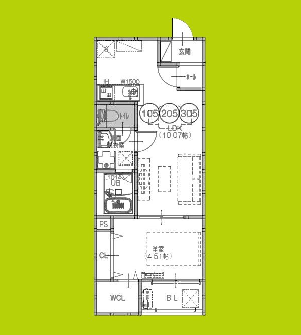 F+style高見の里２号館 間取り
