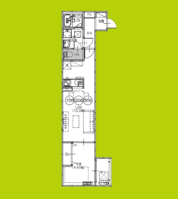 F+style高見の里２号館 間取り