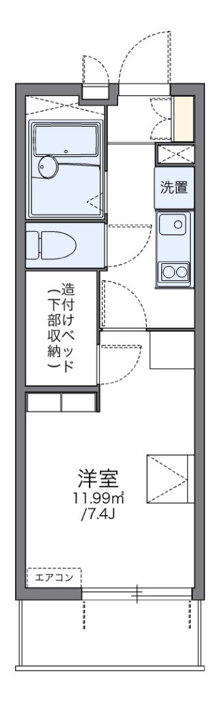レオパレス鳴尾Ｂ 間取り