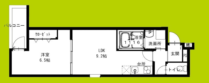 フジパレス住道駅北 間取り