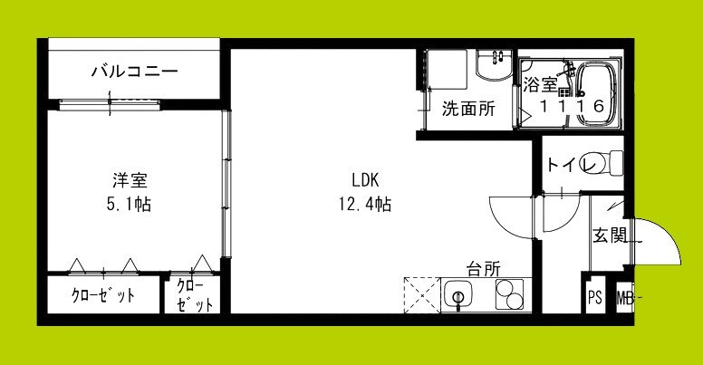 フジパレス住道駅北 間取り