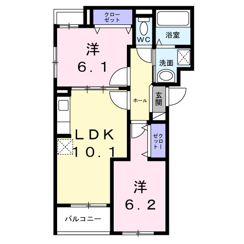 ブリオ安満　Ｂ棟 間取り