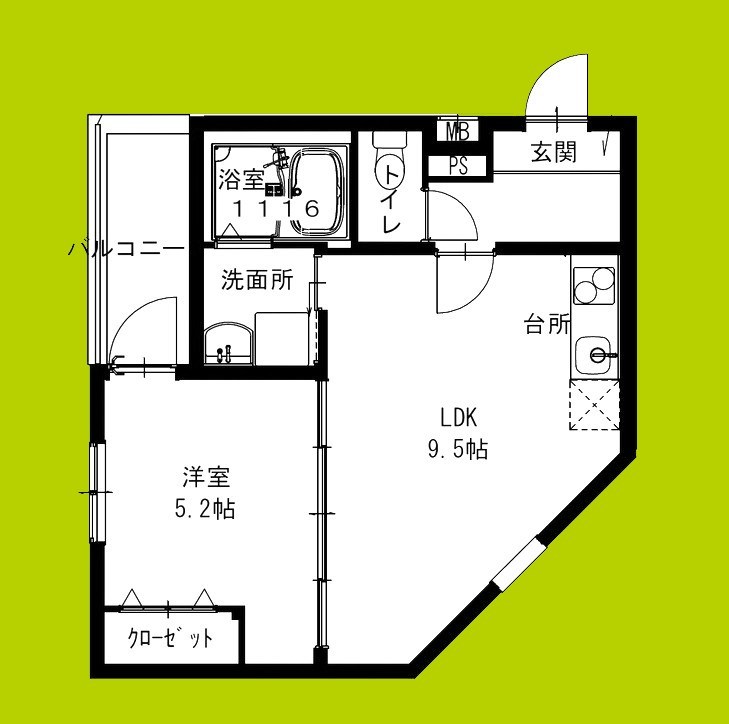 フジパレス岸和田駅前Ⅰ番館 間取り