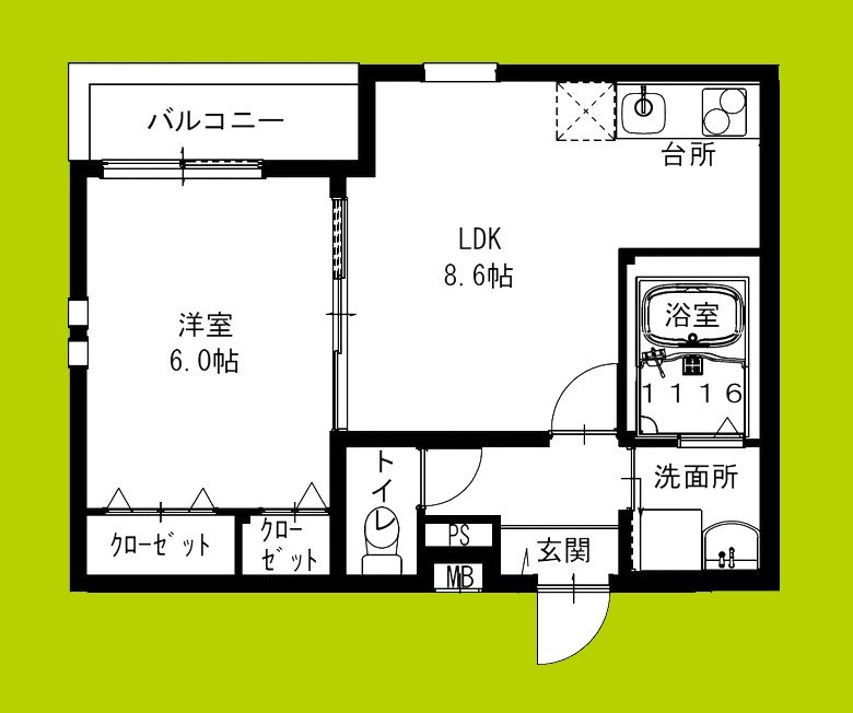 フジパレス岸和田駅前Ⅰ番館 間取り