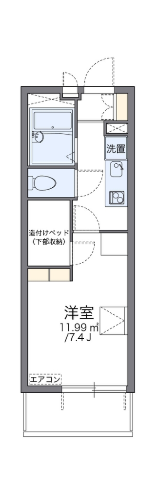 レオパレスアゼリア蛍池 間取り