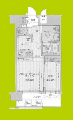 プレリス阿波座Bloom 間取り