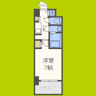 Fortuney北堀江 間取り