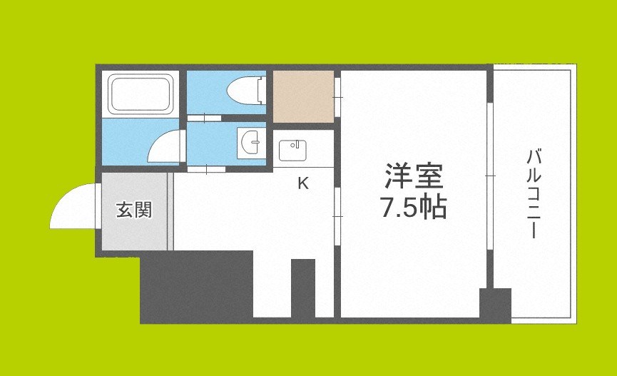 W.O.B　HONMACHI-WEST 間取り