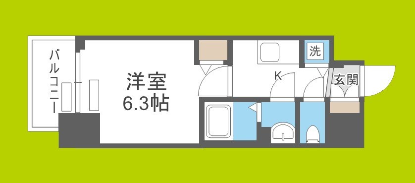 プレサンスOSAKA DOMECITYワンダー 間取り