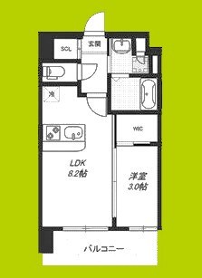 Luxe新大阪Ⅵ 間取り