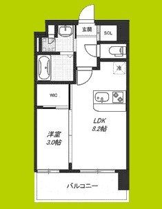 Luxe新大阪Ⅵ 間取り