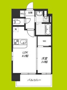 Luxe新大阪Ⅵ 間取り