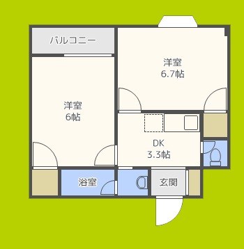 ピコハイツあじいち 間取り