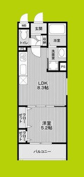 フォレストクリエオーレ諸口 間取り