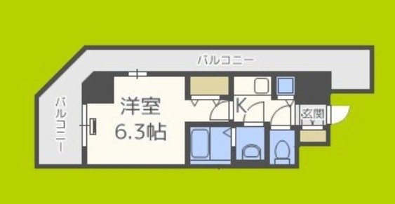 エイペックス心斎橋東 間取り