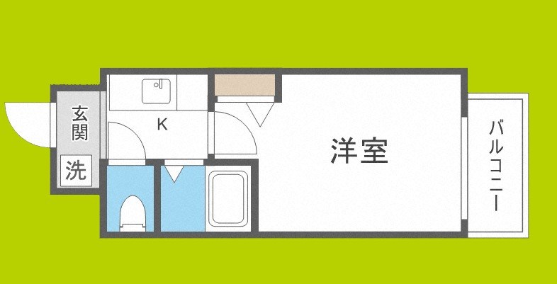 エルミタージュ難波南Ⅶ 間取り