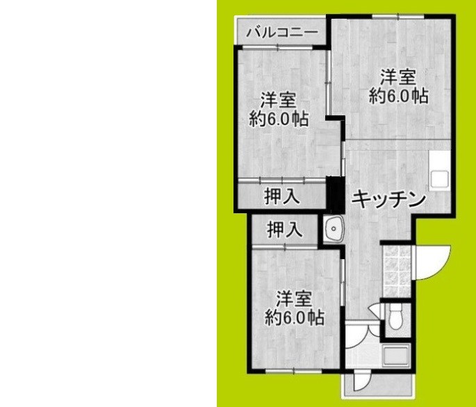 高倉第一コーポB棟 間取り
