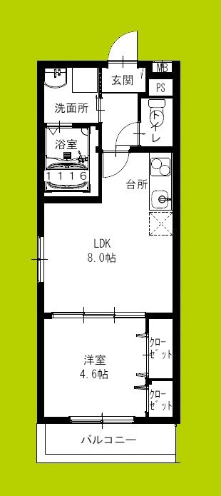 フジパレス中野公園北 間取り