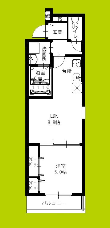 フジパレス中野公園北 間取り