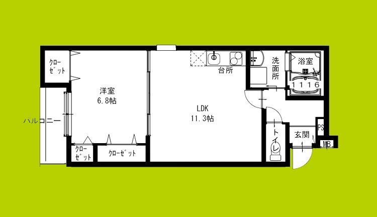 フジパレス水明公園西 間取り
