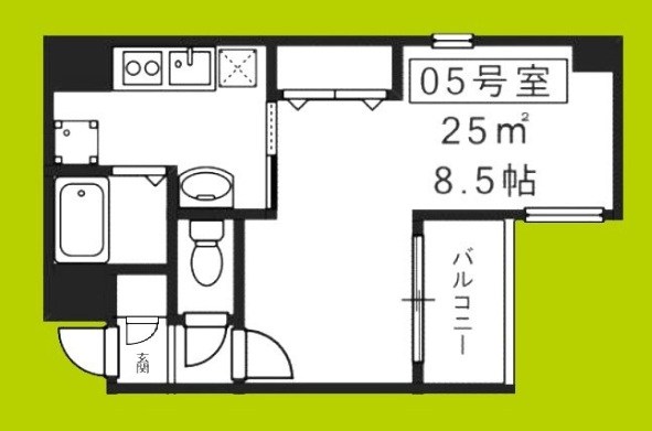 リズ新北野 間取り