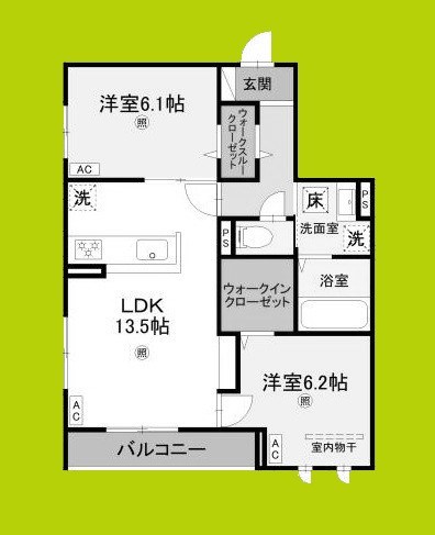 パサログランデ浜寺諏訪森Ⅲ 間取り