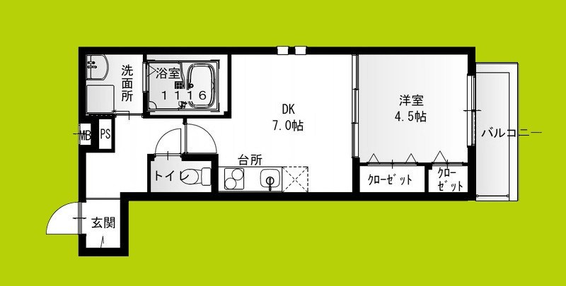 フジパレス吉田ノース 間取り