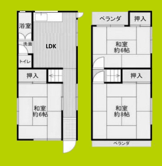 加美西中古戸建賃貸物件 間取り