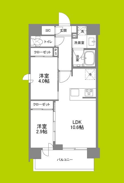 シーズンフラッツ新大阪SOUTH 間取り図