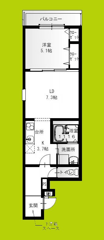 フジパレス吹田岸辺 間取り