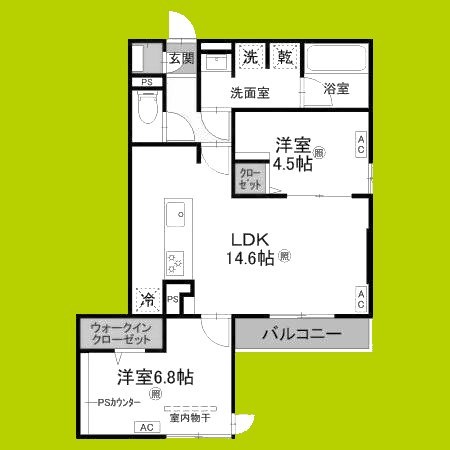 トリシア今川 間取り図