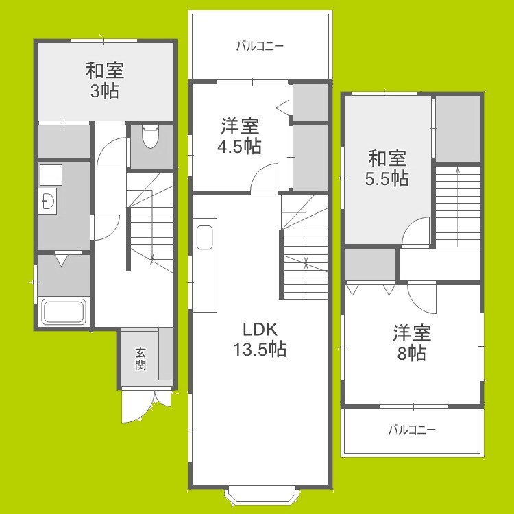 淡路3丁目戸建 間取り