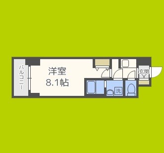 S-RESIDENCE阿波座West 間取り