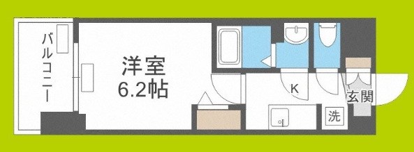 エステムコート四天王寺夕陽丘Ⅱ 間取り
