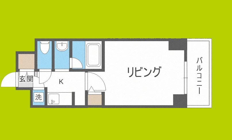 QCフラット北堀江 間取り