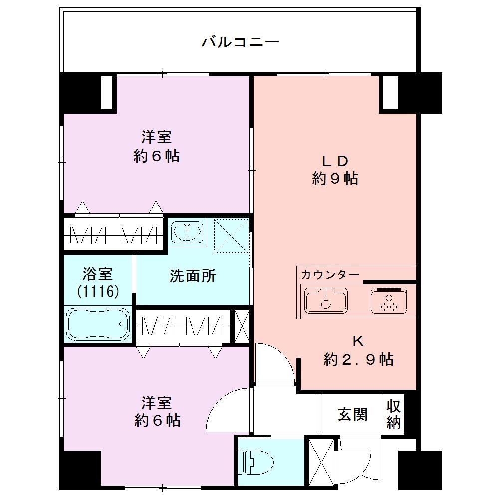 リヴェール女池 間取り
