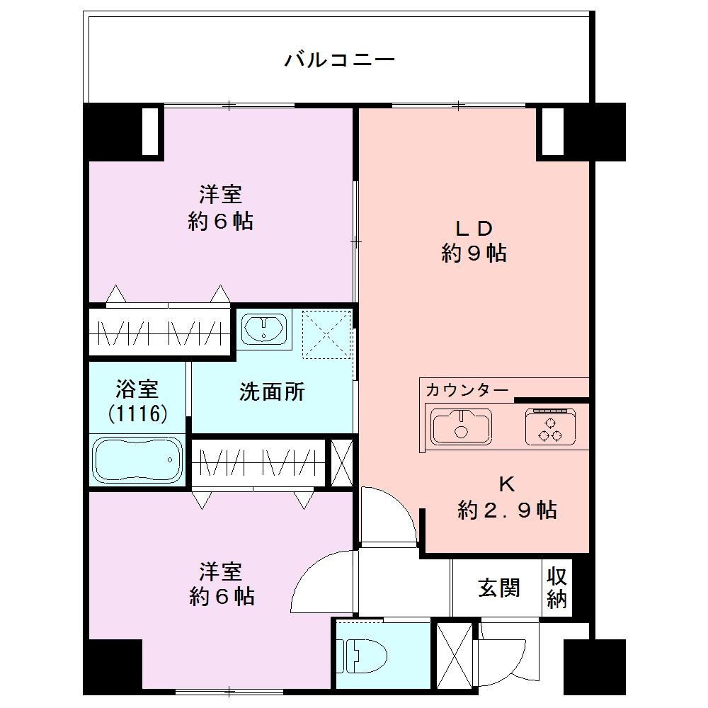 リヴェール女池 間取り