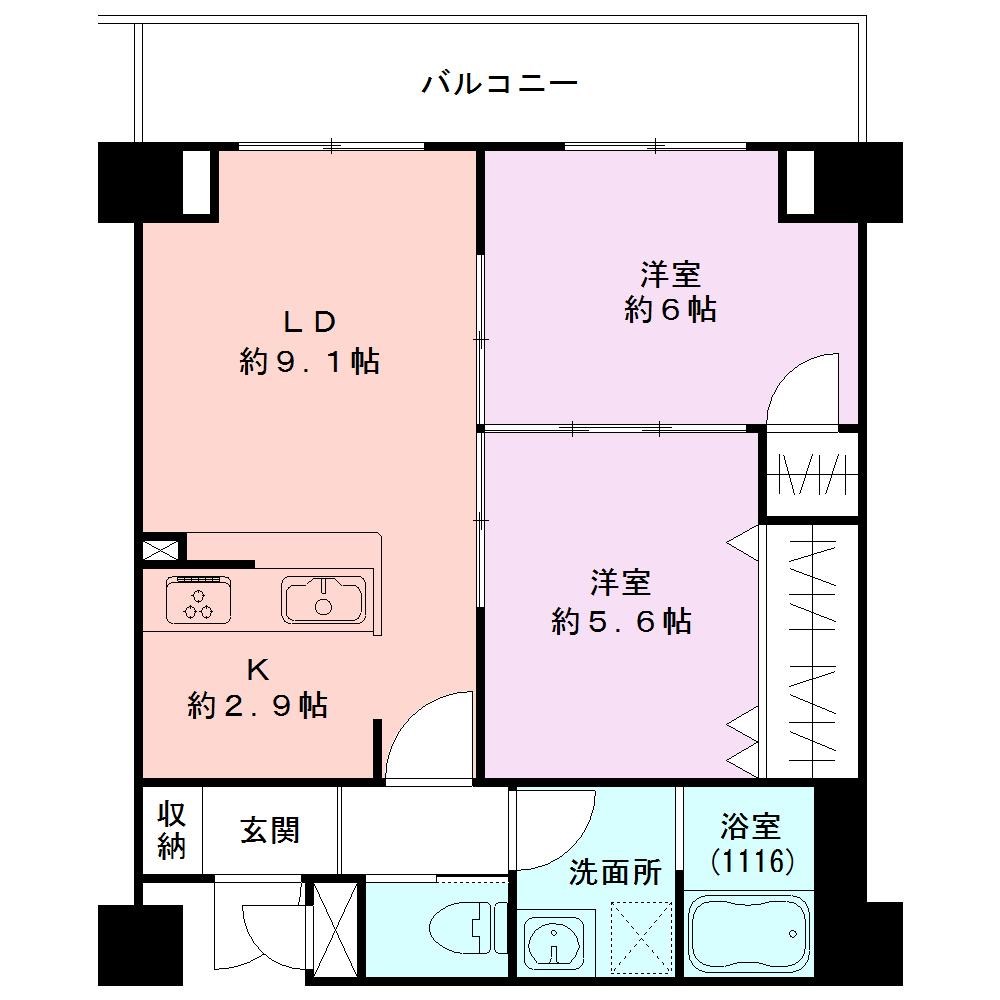 リヴェール女池 間取り