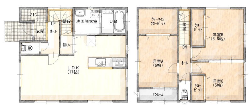 GEO CASA女池4　4号棟 間取り