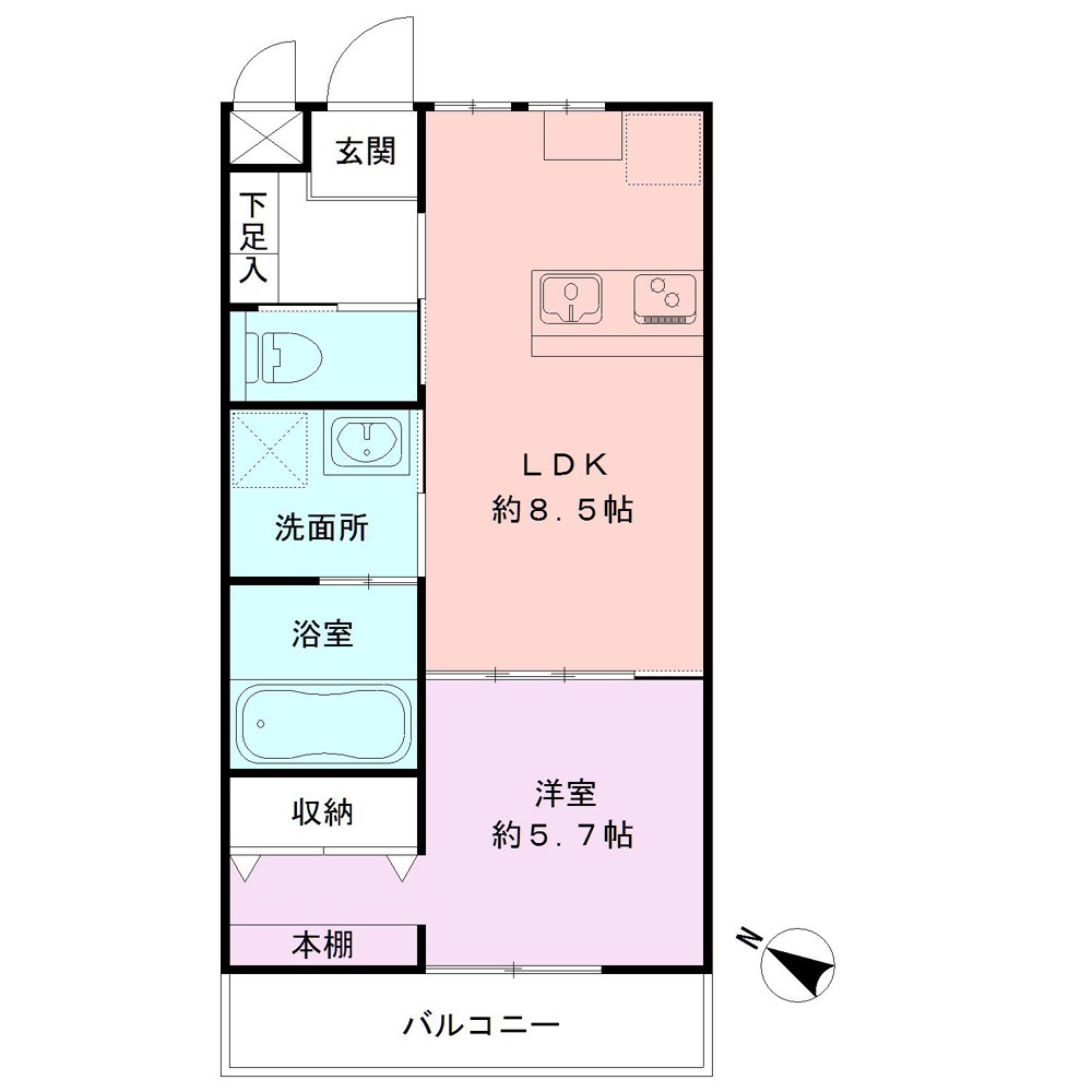 フェルディ女池西 間取り