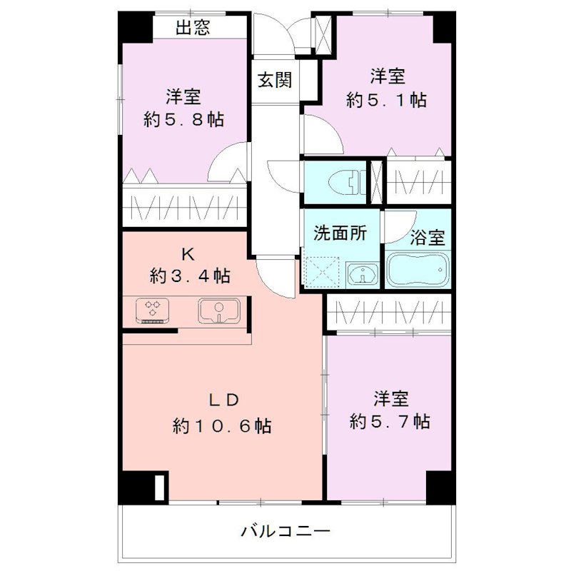 パークヒルズ女池上山 間取り