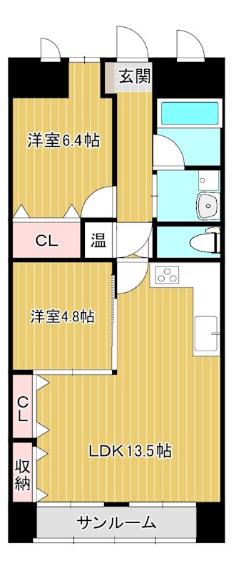フェリシア東中通 間取り