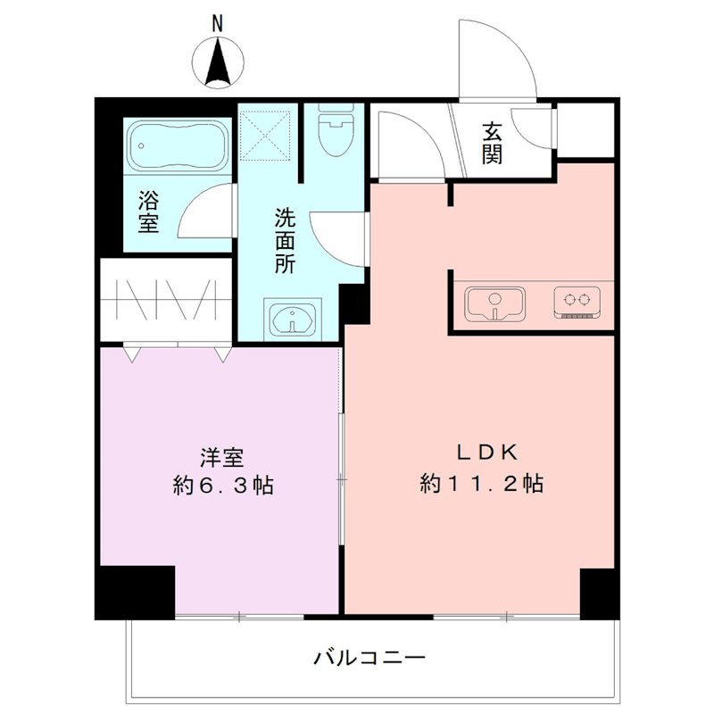 レデス万代公園 間取り