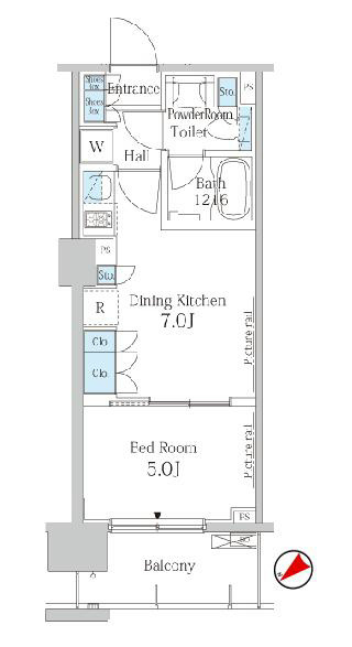 パークアクシス西船橋本郷町 317号室 間取り