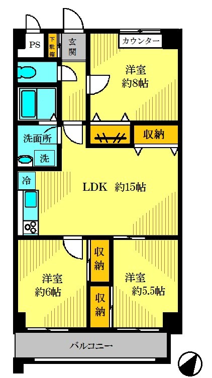 コモン・シード新百合 間取り図