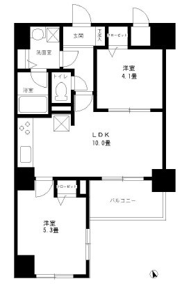 パークアクシス西船橋 103号室 間取り