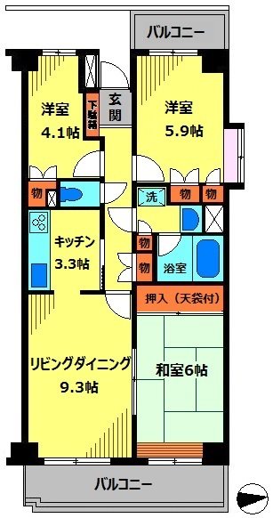 グラン・ヴェルジェ 間取り図