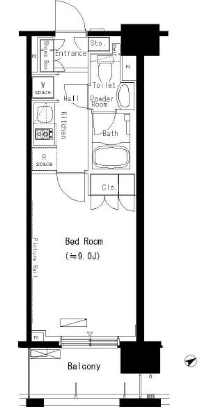 パークアクシス西船橋本郷町 208号室 間取り